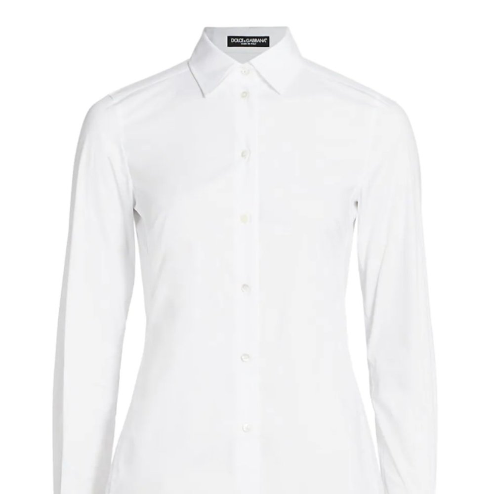 NEW Dolce & Gabbana Classic Button Poplin Blouse